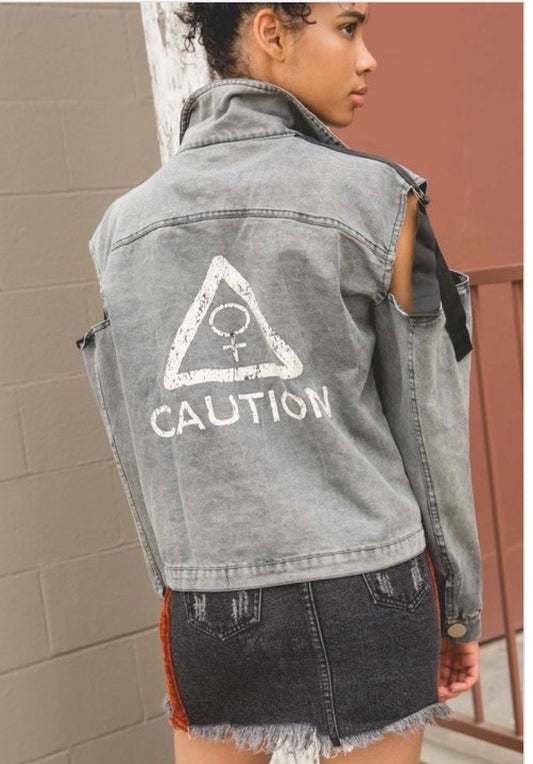 Cautious jean jacket